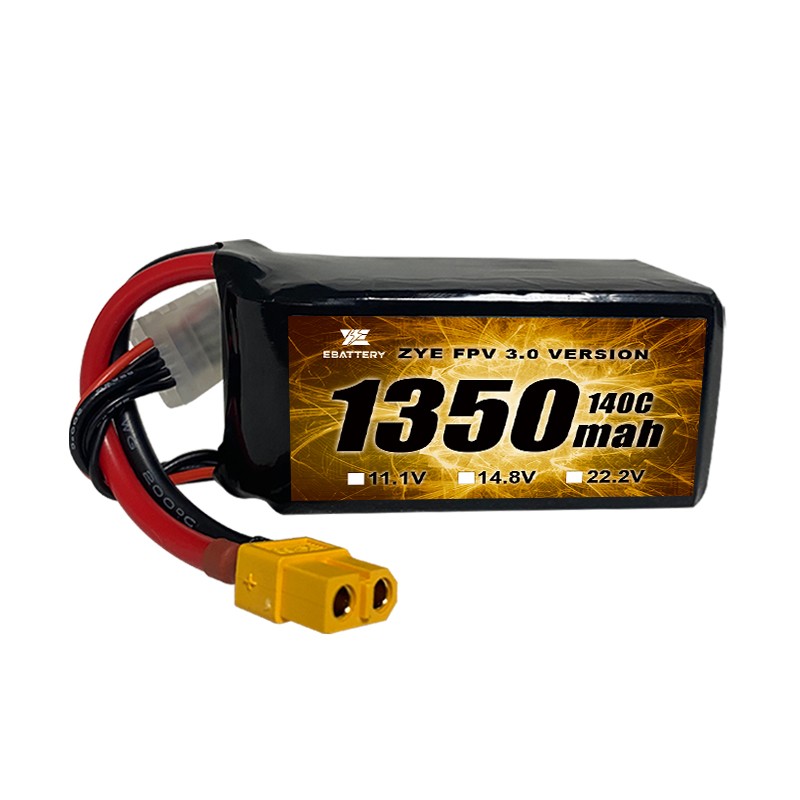 FPV Drone üçün yüksək 120C 1350mah 1550mah Lipo Batareya